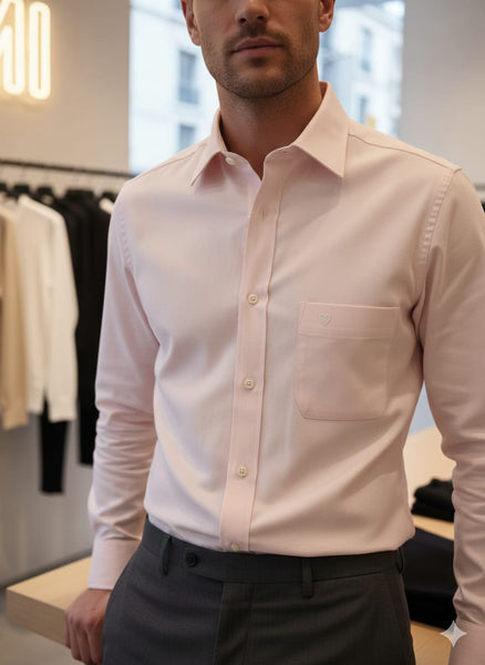 Luxury Classic Light Pink Formal Shirt Timeless & Sharp Style