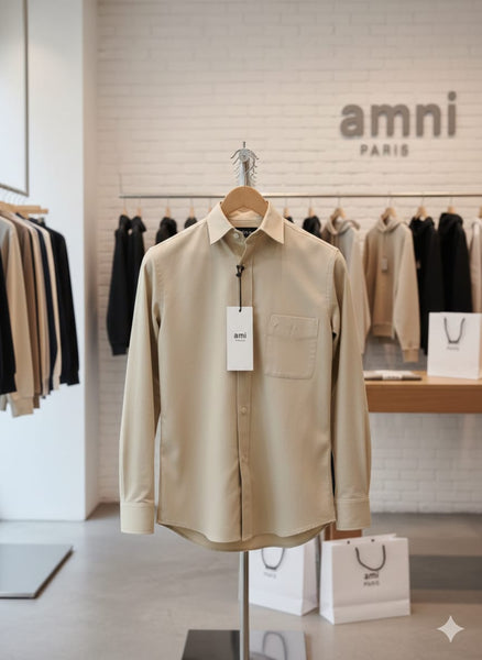 Premium Classic Beige Smart-Casual Shirt