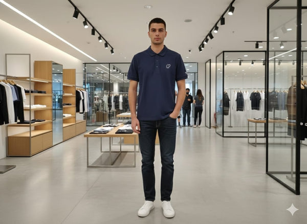 Premium Navy blue Polo Shirt Modern & Everyday Essential