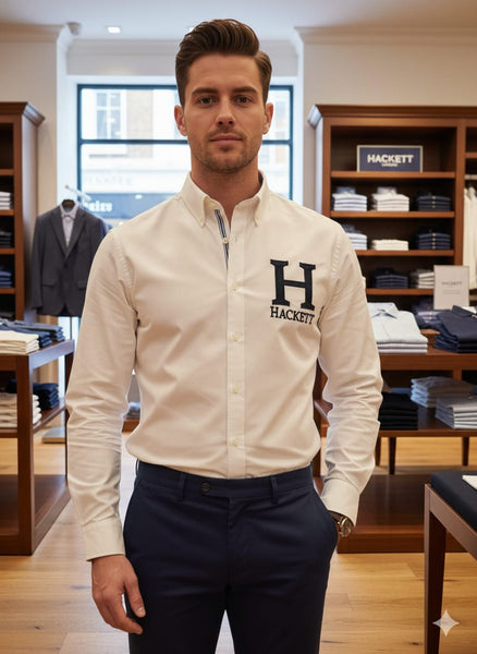 Classic White Button-Down Shirt Premium, Timeless & Elegant