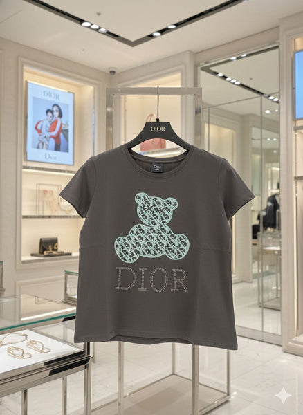 Women’s Graphic Teddy Print T-Shirt– Stylish Casual Round Neck Tee