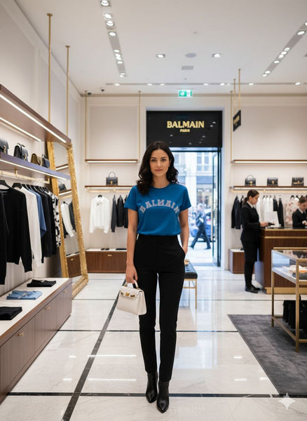Women’s Premium  Embellished T-Shirt Elegant Luxury Casual Wear