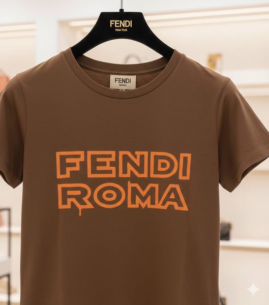 Women’s Brown Graphic T-Shirt  Trendy Casual Everyday Wear