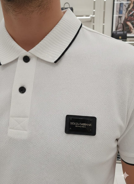 Men’s Premium Solid White Polo T-Shirt