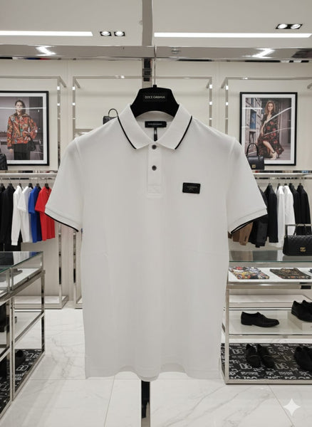 Men’s Premium Solid White Polo T-Shirt