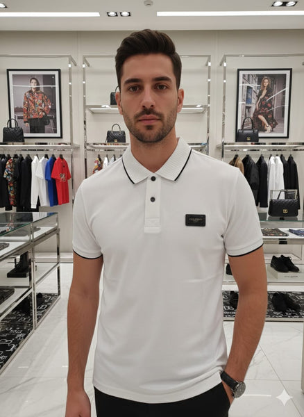 Men’s Premium Solid White Polo T-Shirt