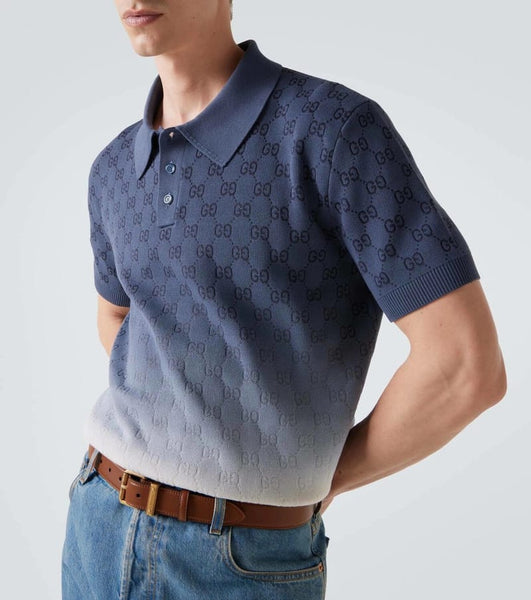 Luxury GG Monogram Gradient Polo T-Shirt for Men