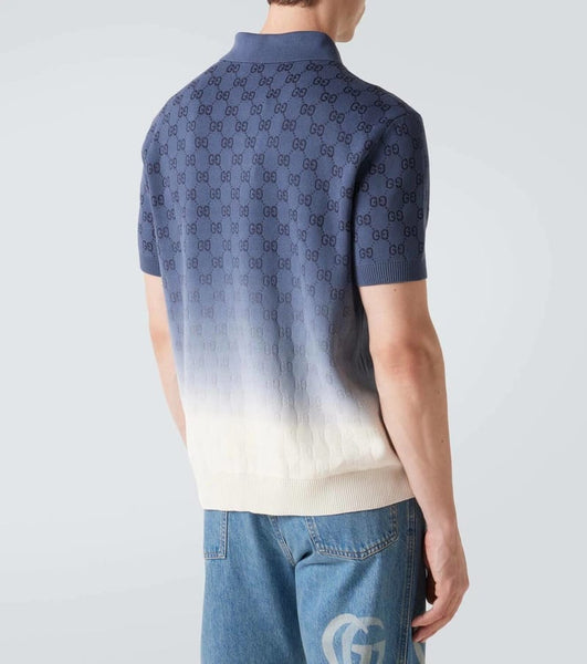 Luxury GG Monogram Gradient Polo T-Shirt for Men