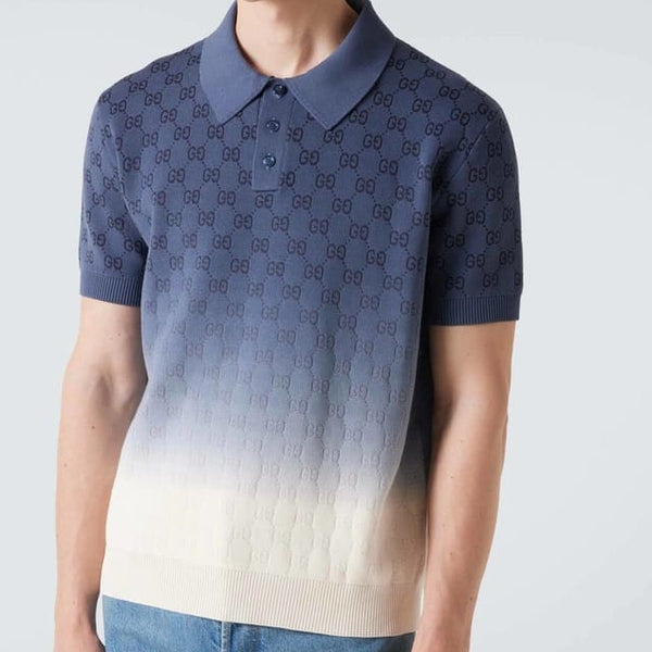 Luxury GG Monogram Gradient Polo T-Shirt for Men