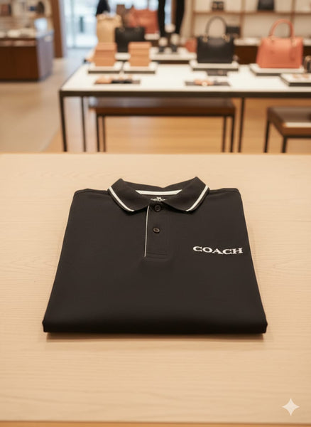 Luxury Black Polo Shirt  Premium Elegant Casual Wear