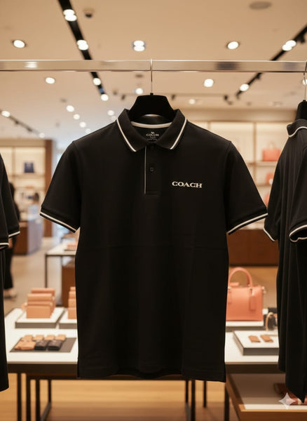 Luxury Black Polo Shirt  Premium Elegant Casual Wear