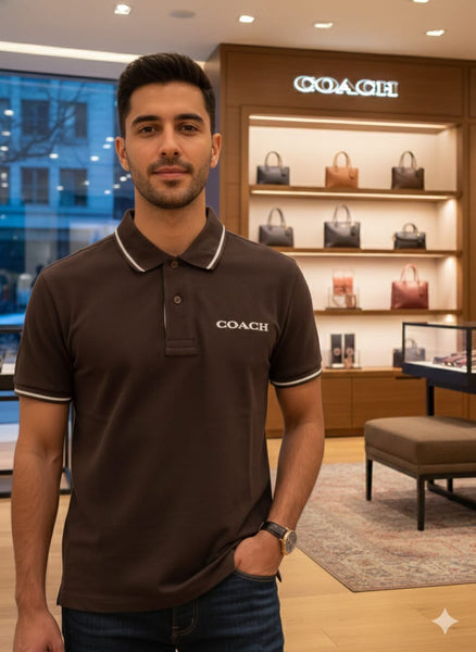 Branded Classic Brown Polo Shirt  Premium Smart Casual Wear