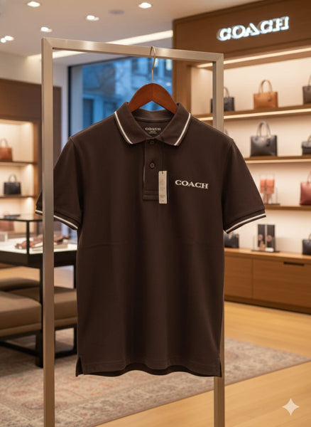 Branded Classic Brown Polo Shirt  Premium Smart Casual Wear