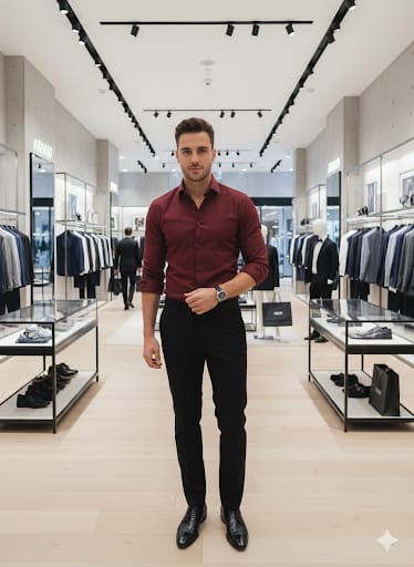 Men’s Premium Maroon Formal Shirt – Sharp, Stylish & Timeless