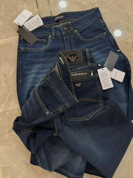 Men’s Classic Dark Blue Denim Jeans Comfortable & Everyday Stylish