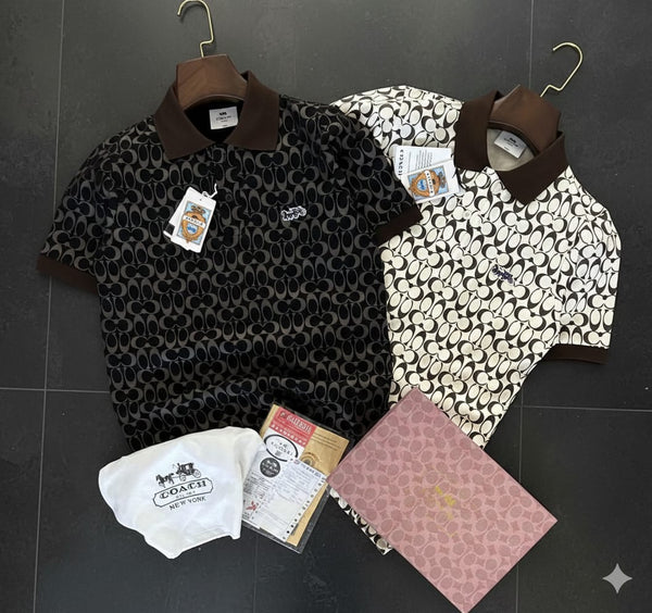 Premium Designer Monogram Polo T-Shirt for Men