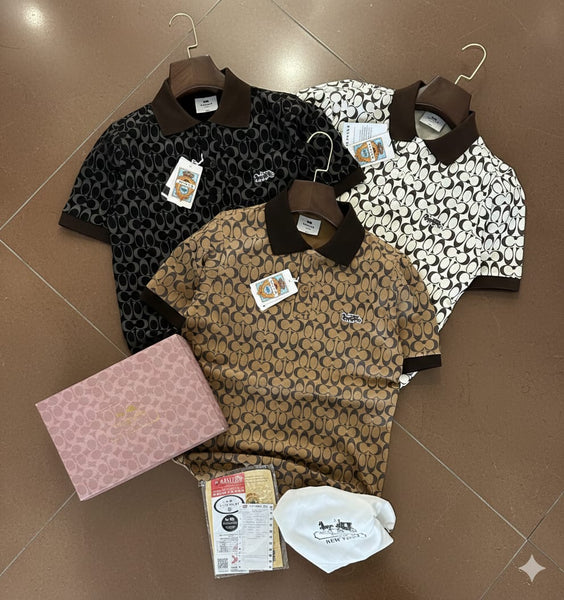 Premium Designer Monogram Polo T-Shirt for Men