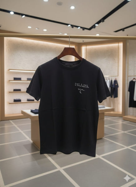 Branded  Black Logo Print T-Shirt  Modern Minimal Edition