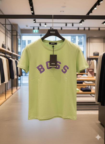 Stylish Women’s Light Green T-Shirt with Bold Logo Print