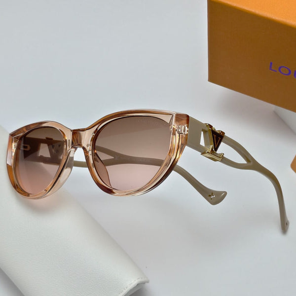 Elegant Oversized  Gradient Sunglasses with Luxury Logo Detail