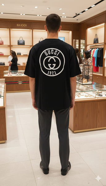 Premium Black Logo T-Shirt  Classic Luxury Street Style