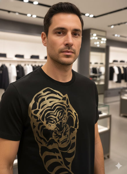 Men’s Premium Black Tiger Graphic T-Shirt