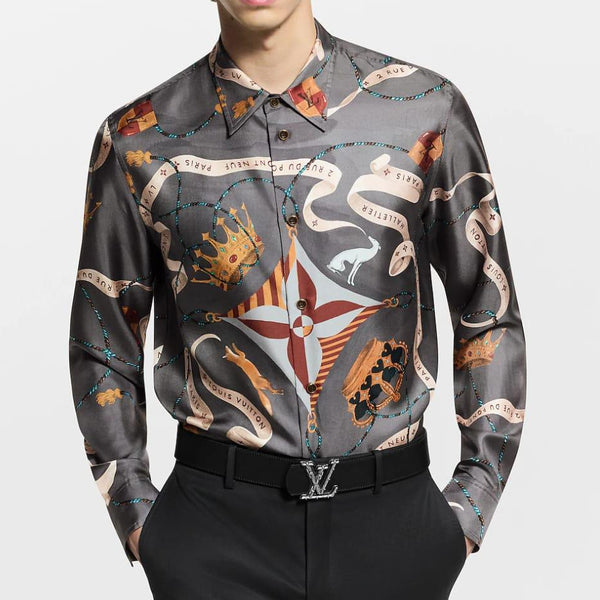 Luxury Printed Silk Shirt – Statement High-End Designer Style