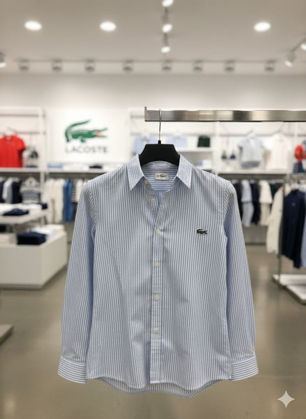Elegant Sky blue Striped  Women’s Button-Down Shirt