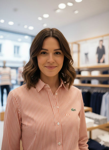 Premium Chic Pink & White Striped  Women’s Shirt