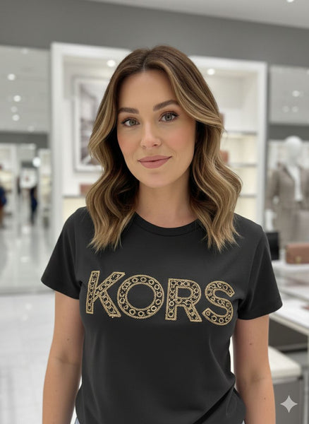 Premium Elegant Black Logo Women’s T-Shirt