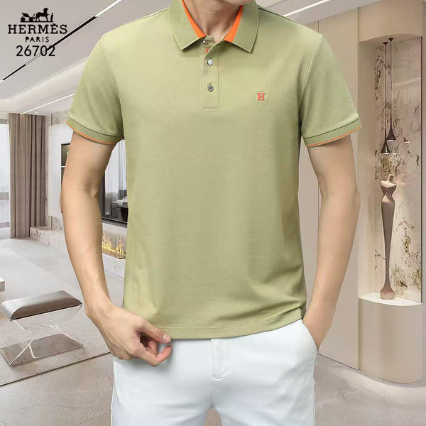 Men’s Polo T-Shirt Contrast Trim Premium Short Sleeve Style