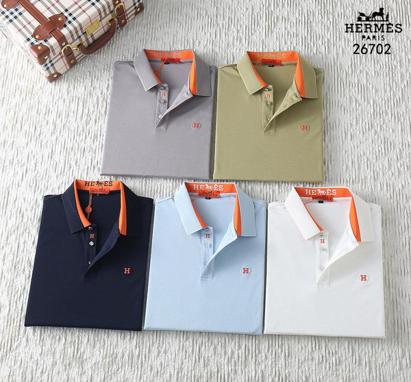 Men’s Polo T-Shirt Contrast Trim Premium Short Sleeve Style