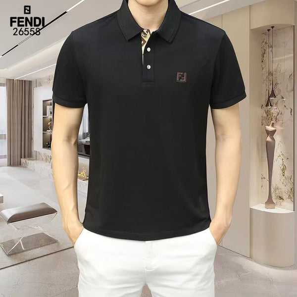 Luxury Brown Polo T-Shirt with Embroidered Logo Premium Casual Wear