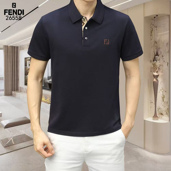Luxury Brown Polo T-Shirt with Embroidered Logo Premium Casual Wear