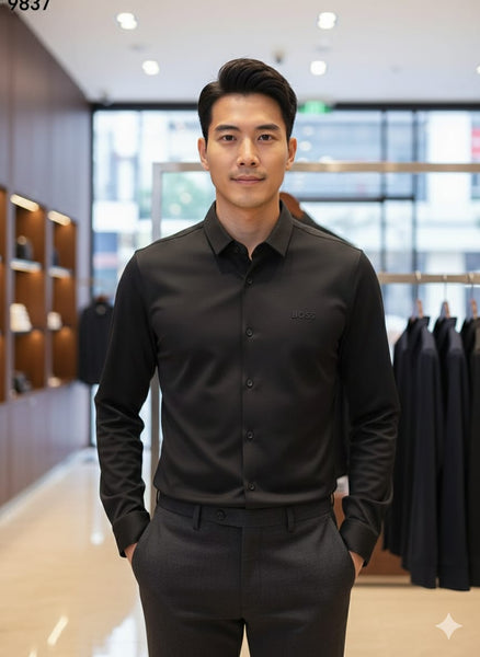 Men’s Premium Black Formal Shirt  Elegant Regular Fit