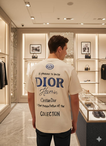 Men’s Premium Cream  Graphic Drop Shoulder T-Shirt Collection Edition