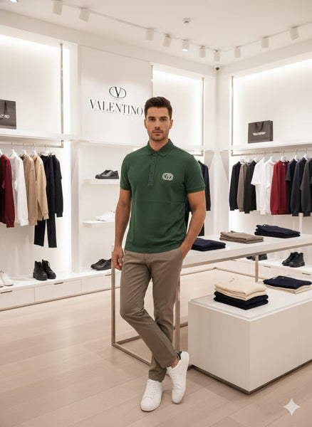 Premium Green Designer-Style Polo T-Shirt