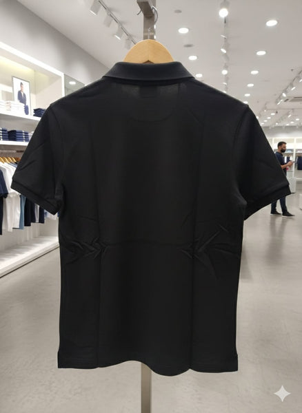 Men’s Premium Black Polo T-Shirt Classic Fit with Signature Chest Logo