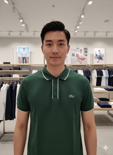 Men’s Premium Dark Green Polo T-Shirt Classic Fit with Contrast Collar Detail