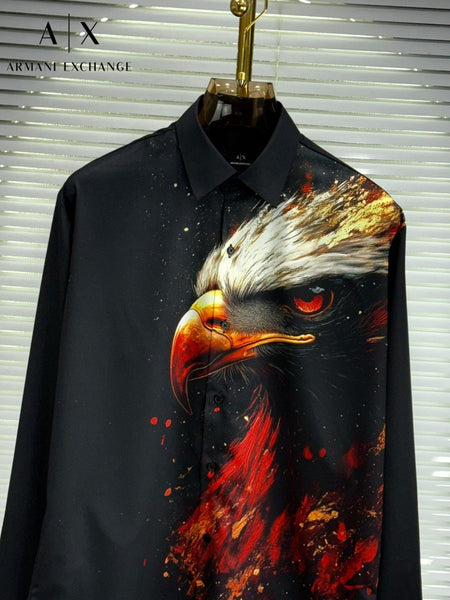 Luxury Bold Eagle Graphic Printed Shirt Premium Statement Wear