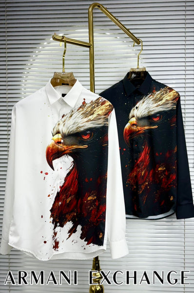 Luxury Bold Eagle Graphic Printed Shirt Premium Statement Wear