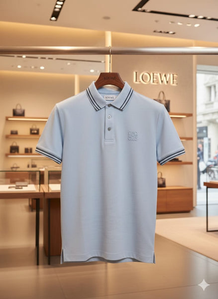 Men’s Premium Sky Blue Polo T-Shirt Classic Collar Elegant Casual Wear