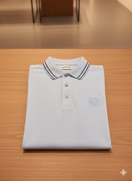 Men’s Premium Sky Blue Polo T-Shirt Classic Collar Elegant Casual Wear