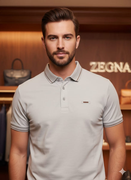 Premium Light Grey Polo T-Shirt Clean, Classy & Timeless