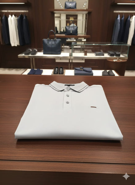 Premium Light Grey Polo T-Shirt Clean, Classy & Timeless
