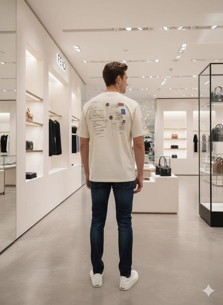 Luxury Graphic Print Oversized T-Shirt for Men
