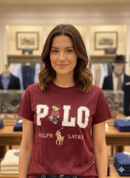 Women’s Premium Polo Graphic T-Shirt Casual Round Neck Tee