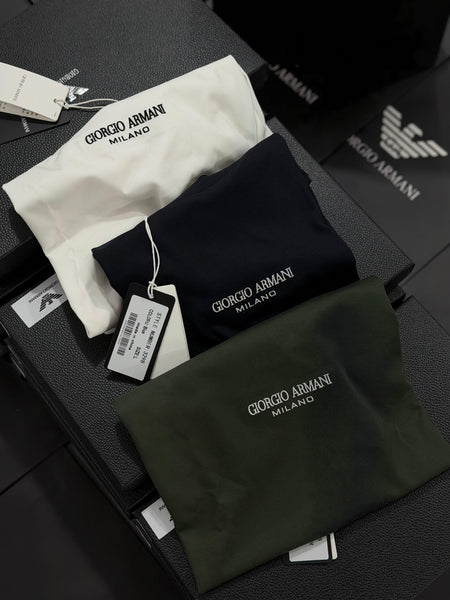 Men’s Luxury Solid Crew Neck T-Shirt  with Minimal Logo