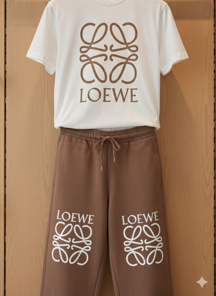 Women’s Luxury Logo T-Shirt & Track Pants Co-Ord Set  Premium Casual Wear