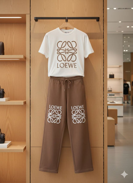 Women’s Luxury Logo T-Shirt & Track Pants Co-Ord Set  Premium Casual Wear